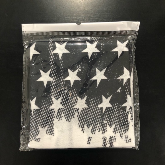 Black/white American flag face shield/tube bandana - Picture 4 of 9